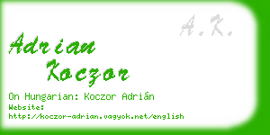 adrian koczor business card